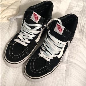 Vans black hightop sneakers